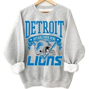 Detroit Lions Sweatshirt Detroit Lions Football Shirt Retro Vintage Unisex